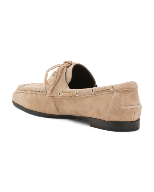 BLACK SUEDE STUDIO Suede Davy Boat Shoes