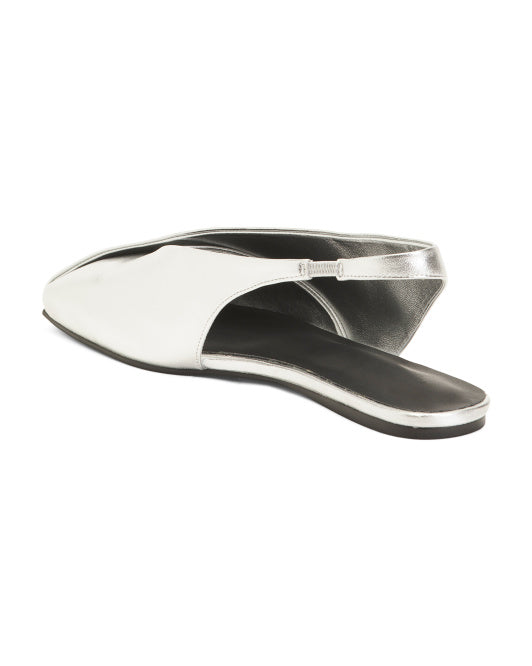 TONY BIANCO Leather Hoop Slingback Flats