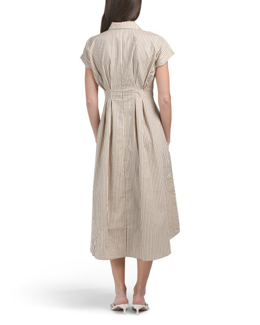 ZOE & CLAIRE Short Sleeve Maxi Dress With Belt