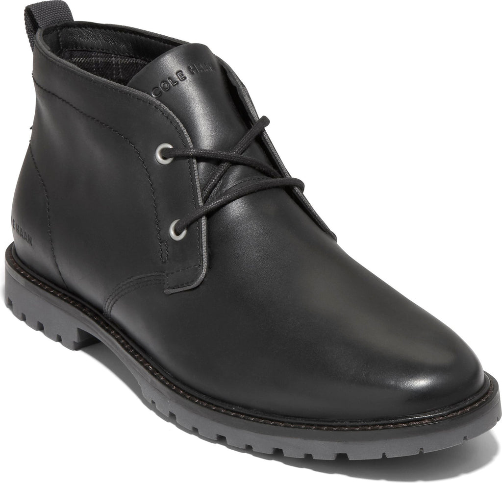 COLE HAAN Midland Lug Sole Chukka Boot, Main, color, BLACK/ GREY PINSTRIPE WR