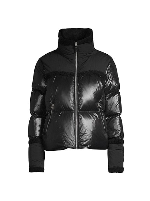 Miya Shearling Trim Puffer Jacket