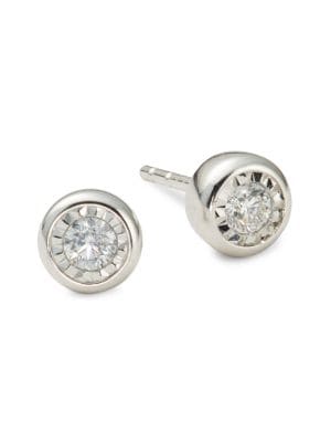 Saks Fifth Avenue
 14K White Gold & 0.1 TCW Diamond Stud Earrings