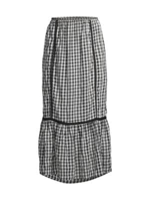 Max Studio
 Gingham Midi Skirt