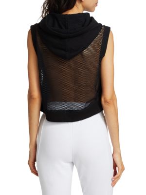 Blanc Noir
 Mesh Back Sleeveless Hoodie