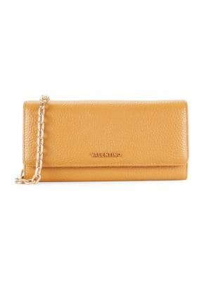 Valentino by Mario Valentino
 Juniper Dollaro Pebbled-Leather Wallet-On-Chain