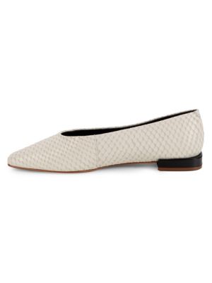 Saks Fifth Avenue
 Snake-Embossed Leather Ballet Flats