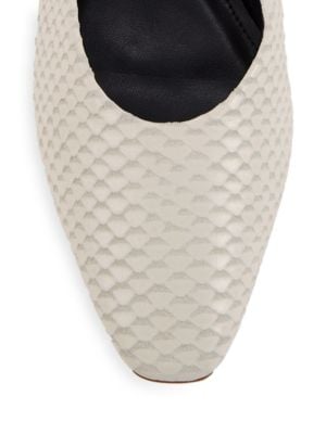 Saks Fifth Avenue
 Snake-Embossed Leather Ballet Flats