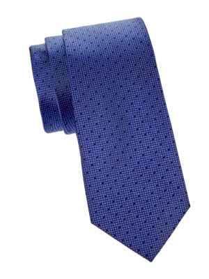 Saks Fifth Avenue
 Textured & Dot Silk Tie