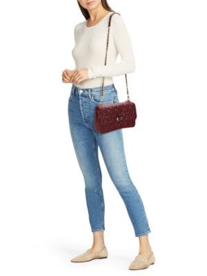 Badgley Mischka
 Medium Studded Quilted Shoulder Bag