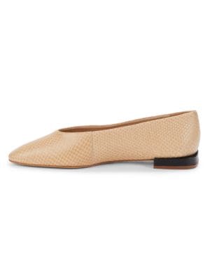 Saks Fifth Avenue
 Snakeskin-Embossed Leather Ballet Flats