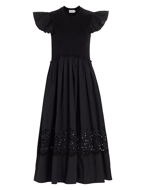 Faye Eyelet Lace Midi-Dress