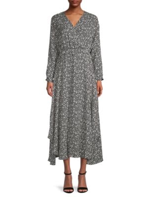 Elie Tahari
 Printed Silk Midi Dress