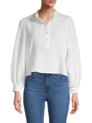 HL Affair
 Crinkle Puff-Sleeve Blouse