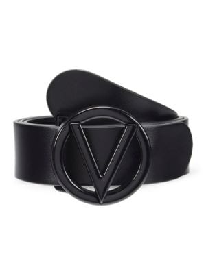 Valentino by Mario Valentino
 Giusy Logo Leather Belt