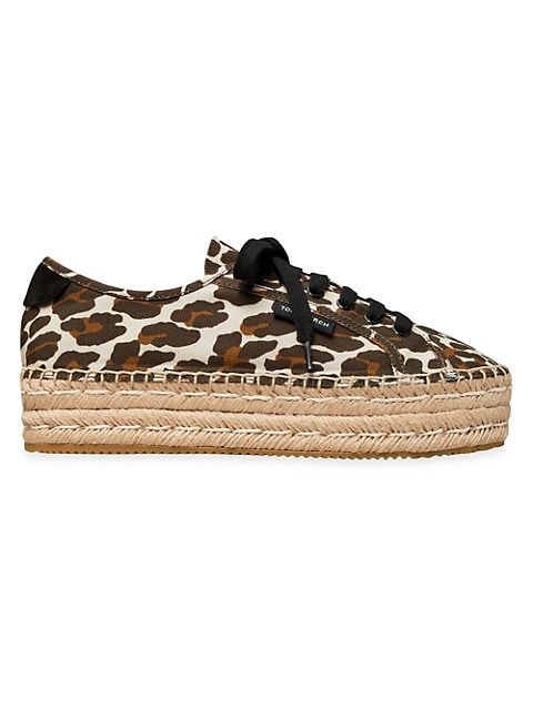 Seaside Leopard-Print Canvas Oxford Espadrilles