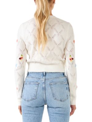 English Factory
 Floral Handmade Embroidery Cardigan