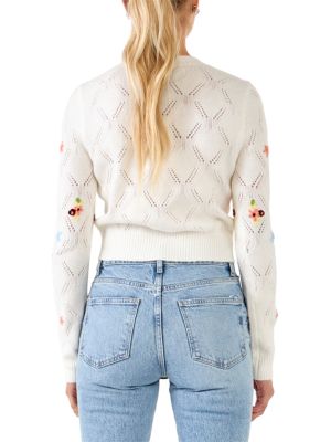 English Factory
 Floral Handmade Embroidery Cardigan