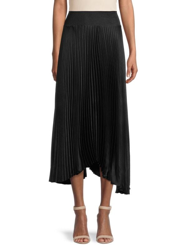 Elie Tahari
 Pleated, Satin, Midi, Skirt