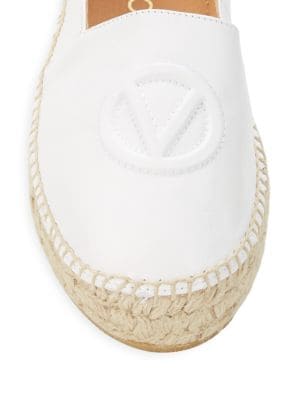 Valentino by Mario Valentino
 Jessi Logo Leather Espadrilles