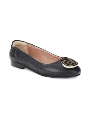 Valentino by Mario Valentino
 Calliope Monogram Leather Ballet Flats