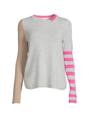 Lisa Todd
 Colorblock Striped Wool & Cashmere Sweater