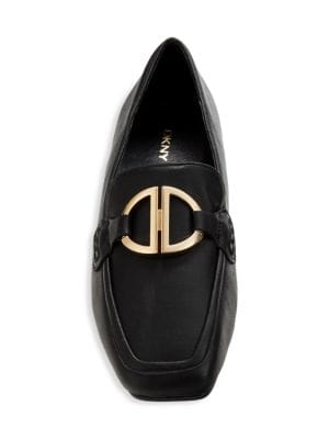 DKNY
 Fern Leather Bit Loafers