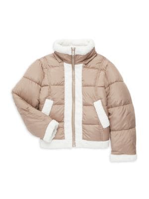 Sam Edelman
 Girl’s Faux Sherpa Puffer Jacket