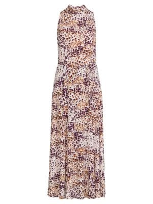 Calvin Klein
 Print Cowlneck Maxi Dress