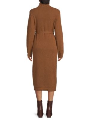 Saks Fifth Avenue
 Belted Turtleneck Sweater Dress