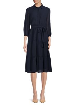 NANETTE nanette lepore
 Tiered Midi A Line Shirt Dress