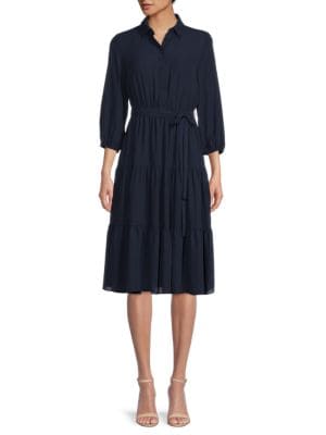 NANETTE nanette lepore
 Tiered Midi A Line Shirt Dress