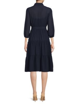 NANETTE nanette lepore
 Tiered Midi A Line Shirt Dress