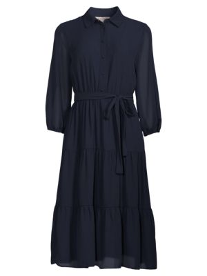 NANETTE nanette lepore
 Tiered Midi A Line Shirt Dress