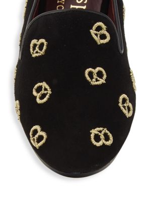 kate spade new york
 Embroidered Suede Loafers