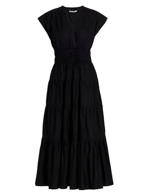 Fatima Tiered Smocked-Waist Midi-Dress image number NaN