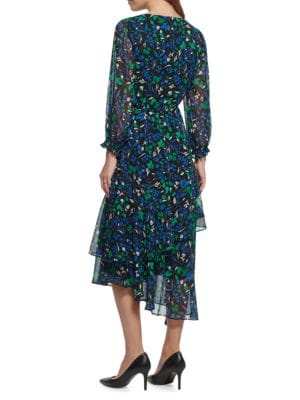 Karl Lagerfeld Paris
 Floral Tiered Asymmetric Dress