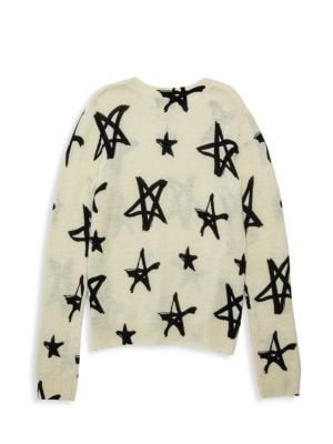 Autumn Cashmere
 Girl's Star Merino Wool & Cashmere Sweater