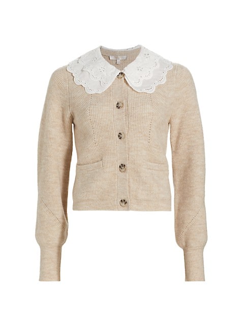 Applique Collar Cardigan