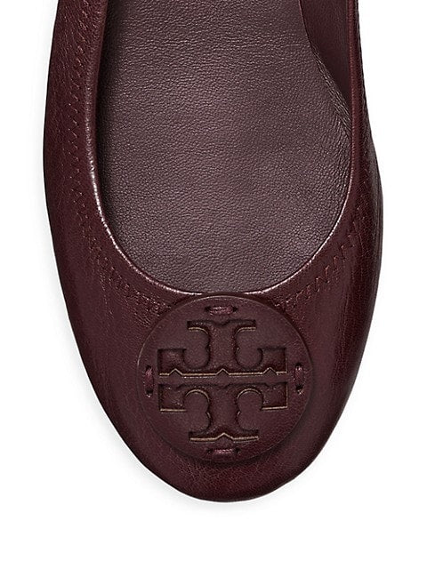 Minnie Leather Travel Ballet Flats