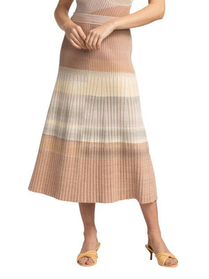 Jonathan Simkhai
 Space, Dyed, Rib, Knit, Midi, Skirt