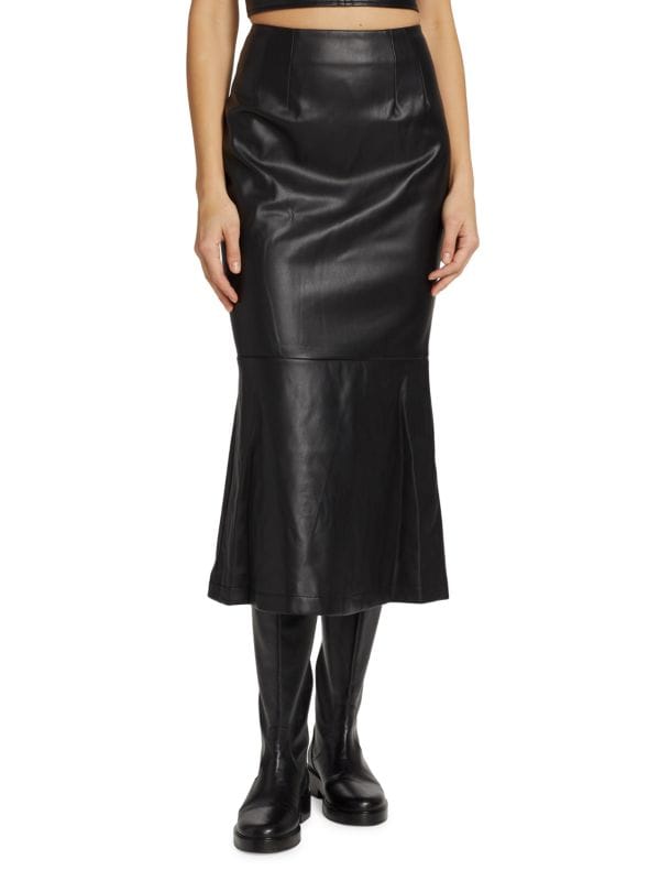 STAUD
 Laurel, Faux, Leather, Skirt