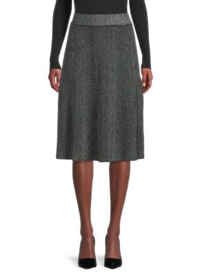 YAL New York
 Metallic Knit Skirt