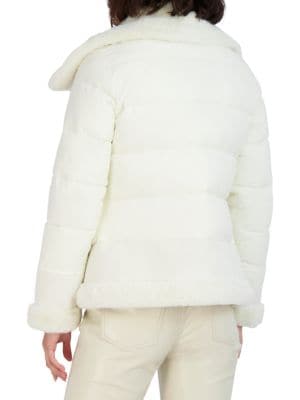 Tahari
 Saylor Faux Shearling Moto Puffer Coat