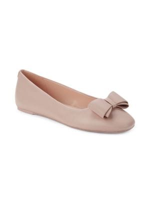 kate spade new york
 Nora Bow Leather Ballet Flats