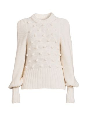 Ramy Brook
 Rachel Ivory Pom Pom Sweater