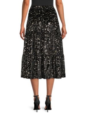 YAL New York
 Gold Foil Dotted Skirt