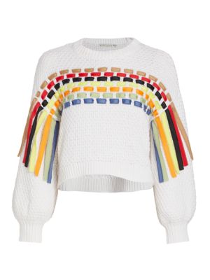 Alice + Olivia
 Claudette Woven Ribbon Sweater