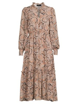 T Tahari
 Ethnic, Print, Fit, &, Flare, Midi, Dress