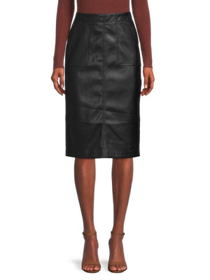 T Tahari
 Faux, Leather, Midi, Skirt