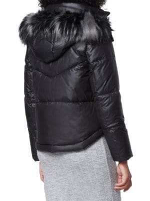 Andrew Marc
 Minna Hooded Faux Fur Puffer Jacket